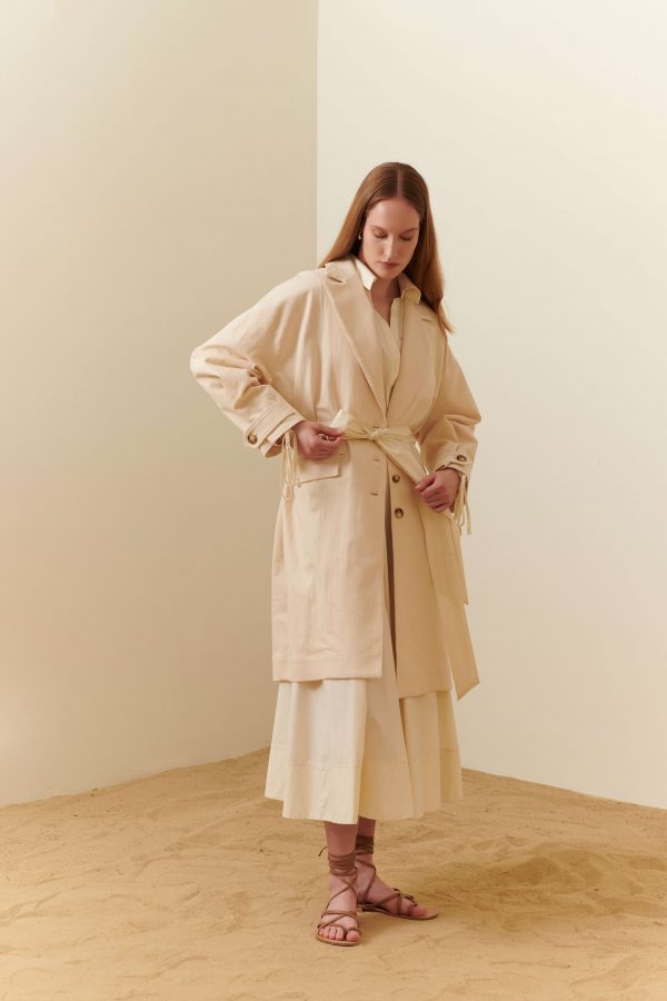Spolvero sfoderato in cotone elasticizzato - SOLD OUT - immagine 2