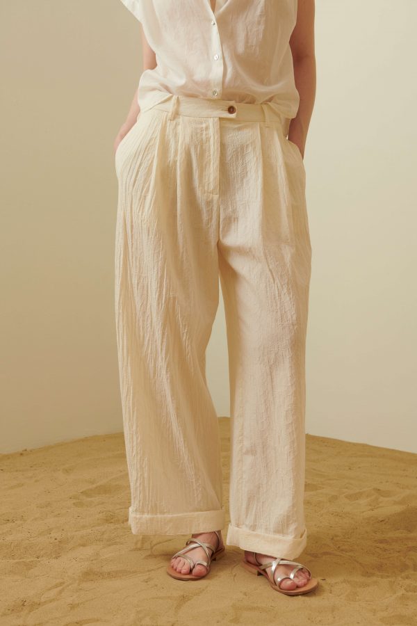Pantalone in cotone operato - immagine 4