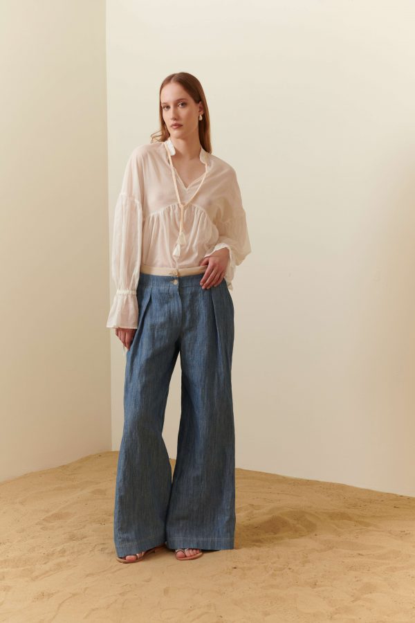 Blusa in mussola di cotone - immagine 3