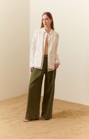 Pantalone ampio in cotone stretch