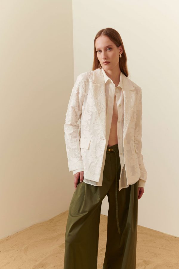 Pantalone ampio in cotone stretch - immagine 3