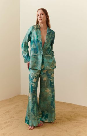 Pantalone in raso di seta