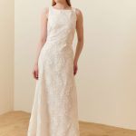 Abito lungo in jacquard