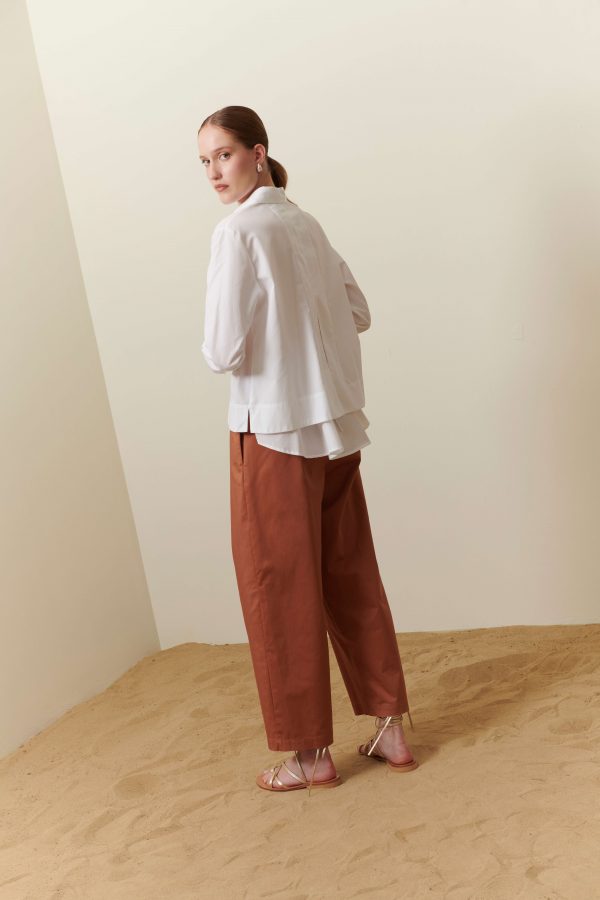 Pantalone in cotone stretch - immagine 3