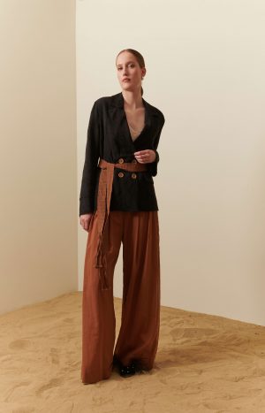Pantalone ampio in mussola