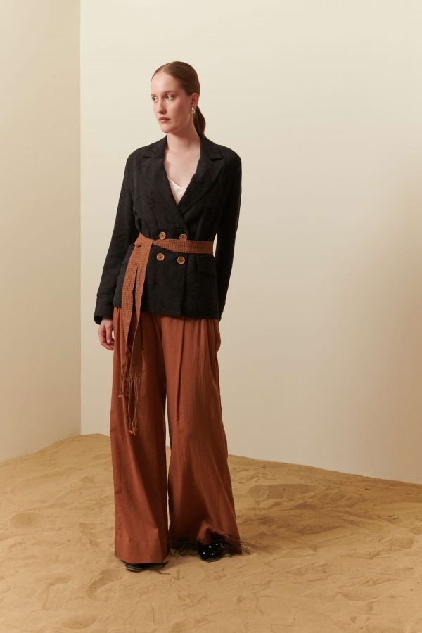 Giacca in jacquard lino e viscosa - immagine 5