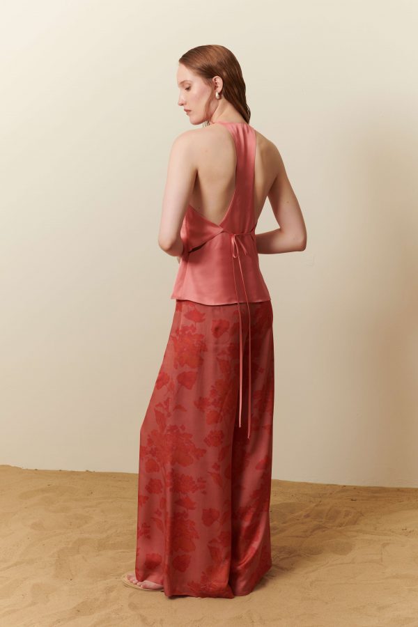 Pantalone in raso di viscosa - immagine 4