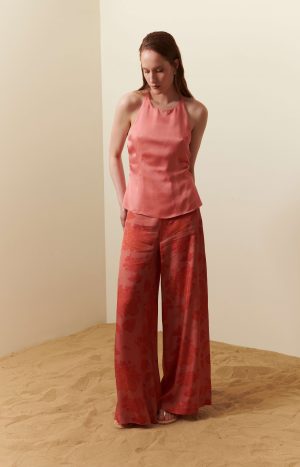 Pantalone in raso di viscosa