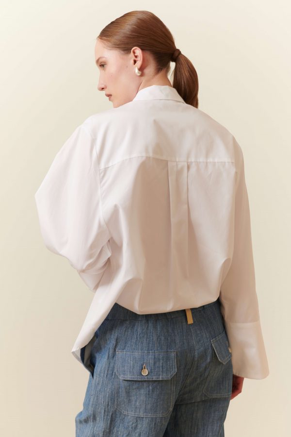 Camicia over in popeline - SOLD OUT - immagine 5