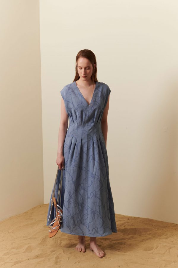Abito lungo in jacquard - immagine 3