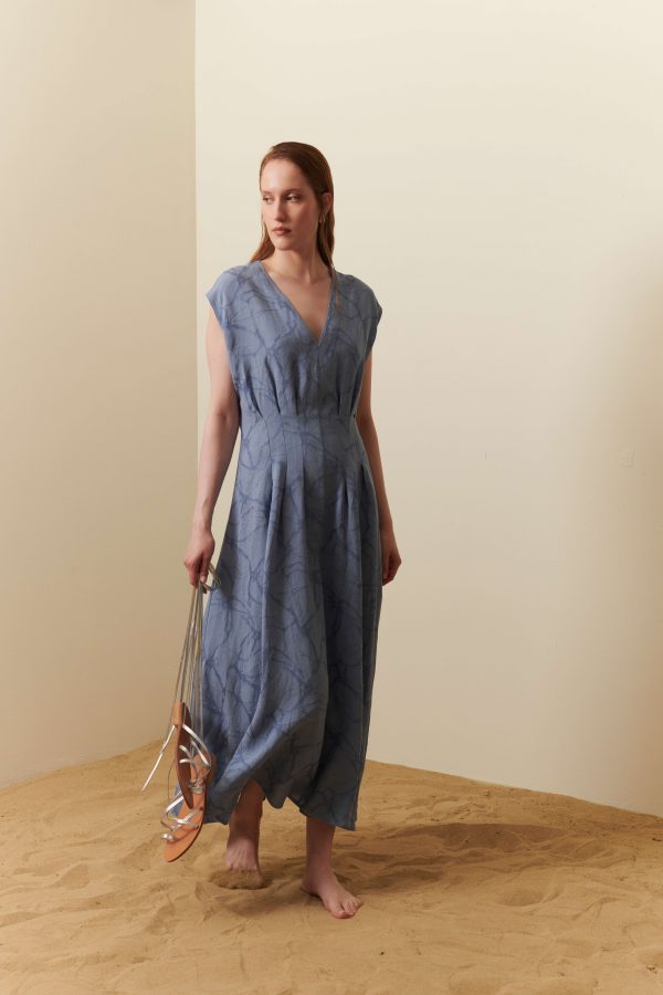 Abito lungo in jacquard - immagine 4