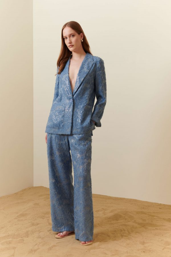 Pantalone in micro paillette - immagine 2